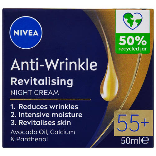 Front shot 2, Anti-Wrinkle Night Face Cream 55+ Night 50ml