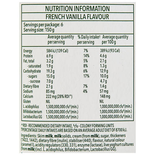 Nutrients 1, French Vanilla Yoghurt 900g