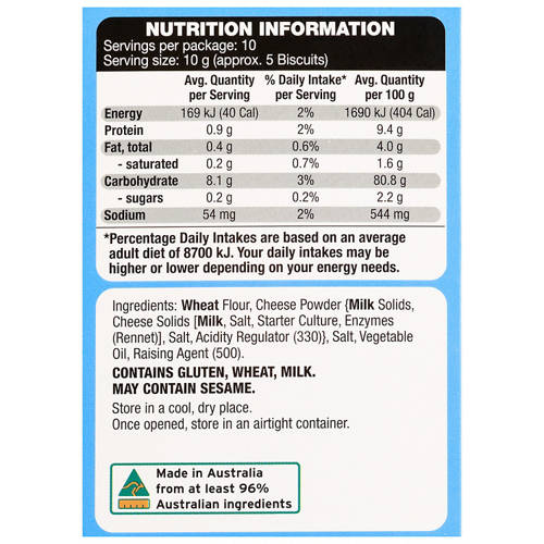 Nutrients 1, Fine Wafer Crackers Natural 100g