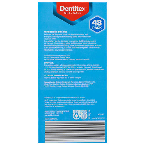Front shot 3, Whitening Denture Cleaning Tablets 48 Pack