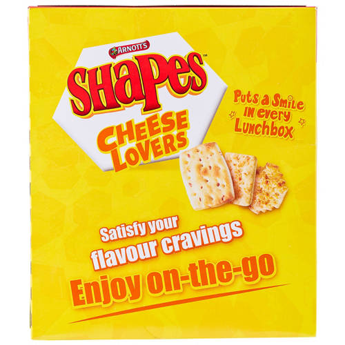 Front shot 3, Cheese Lovers Snack Packs 15 Packs 375g