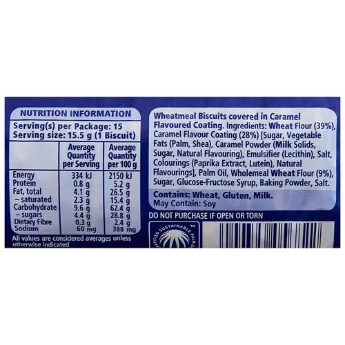 Nutrients 1, Digestives Golden Caramel 232g