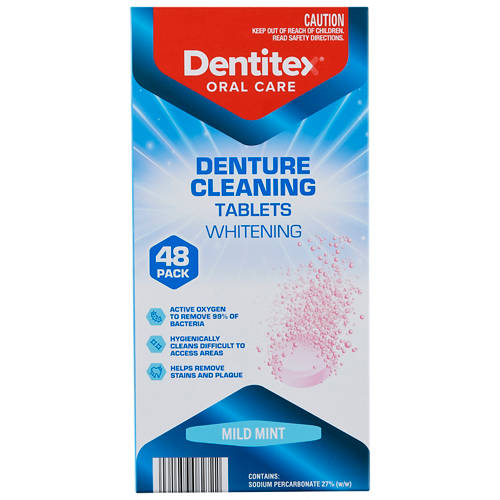 Front shot 2, Whitening Denture Cleaning Tablets 48 Pack