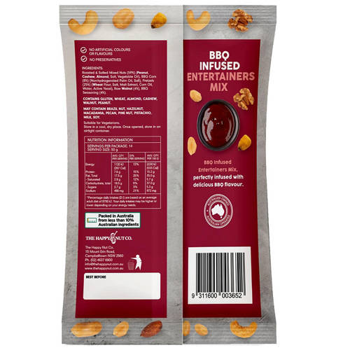 Front shot 2, BBQ Infused Entertainers Mix 700g