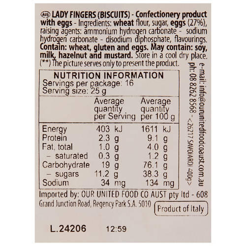 Nutrients 1, Sponge Fingers 400g