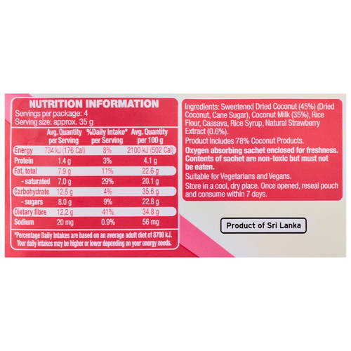 Nutrients 1, Strawberry Flavoured Coconut Crunch 140g