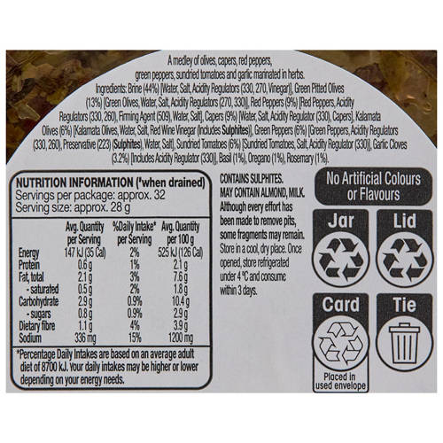 Nutrients 1, Olive Medley 1.6kg