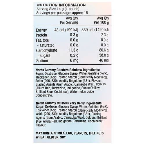 Nutrients 1, Gummy Clusters Share Pack 225g