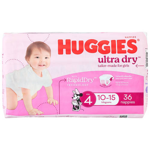 Front shot 2, Girl's Open Nappies Toddler Size 4