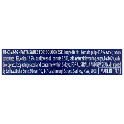 Ingredients 1, Bolognese Pasta Sauce 400g