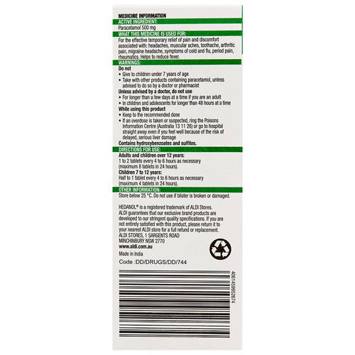 Front shot 3, Paracetamol Tablet 16 Pack