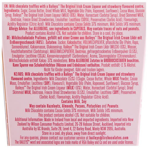 Ingredients 1, Strawberries & Cream Chocolate Truffles 135g