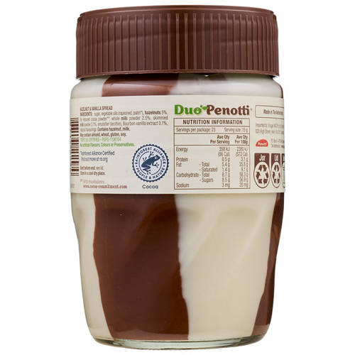 Front shot 2, Duo Hazelnut & Vanilla Spread 350g