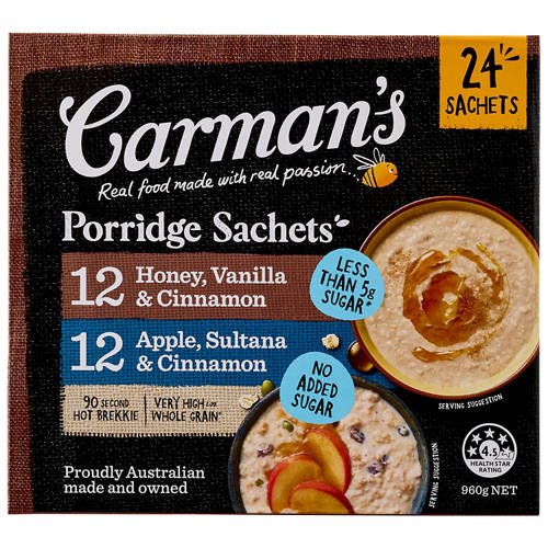 Front shot 2, Porridge Sachets 24pk 960g