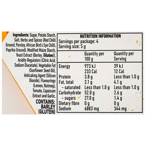 Nutrients 1, Peri-Peri Bag & Bake 20g