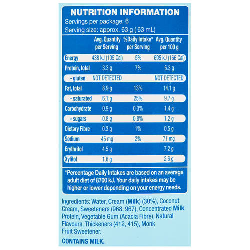 Nutrients 1, No Added Sugar Frozen Dessert Vanilla 6pk 378ml