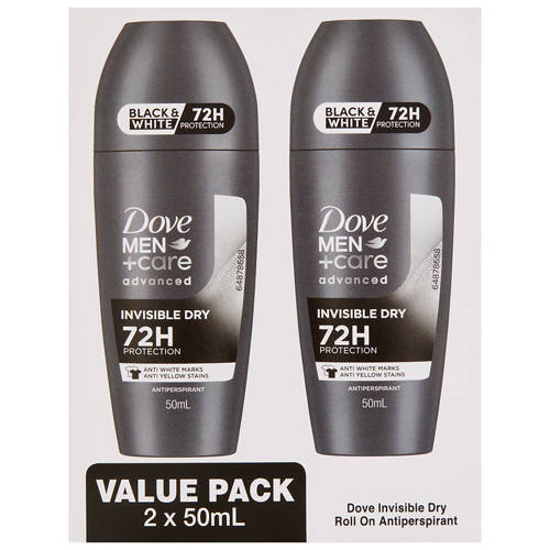 Front shot 3, Advanced Care 72 Hour Roll On Deodorant 2x50ml