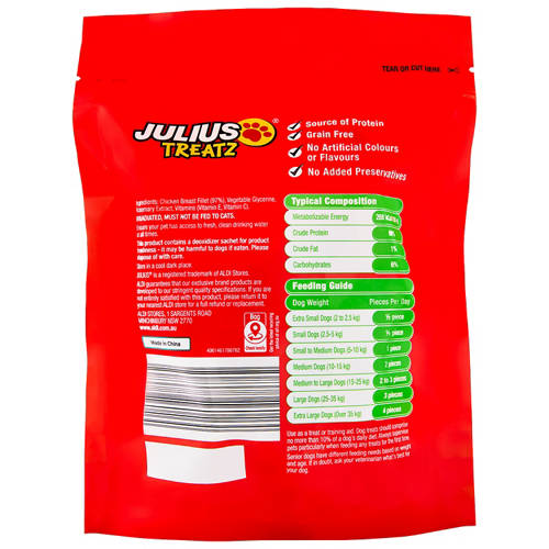 Front shot 2, Dog Treat Chicken Tenders 200g