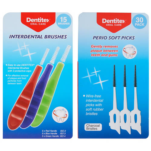 Group 1, Interdental Perio Soft Picks 30 Pack or Interdental Brushes 15 Pack