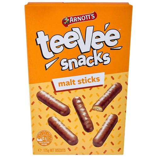 TeeVee Snacks Malt Sticks 175g Product Image Front shot 01