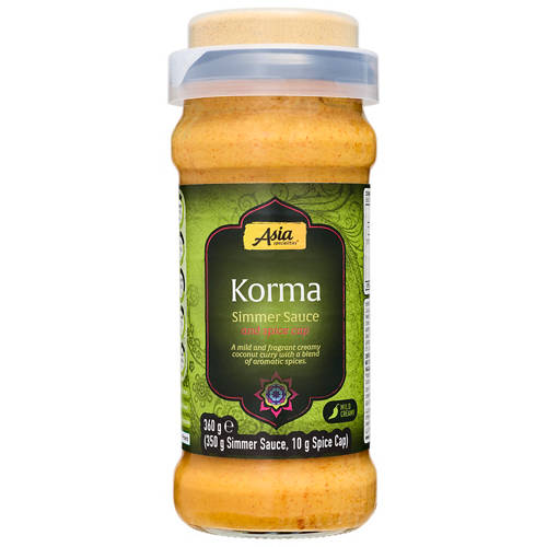 Front shot 2, Simmer Sauce with Spice Cap Korma 360g