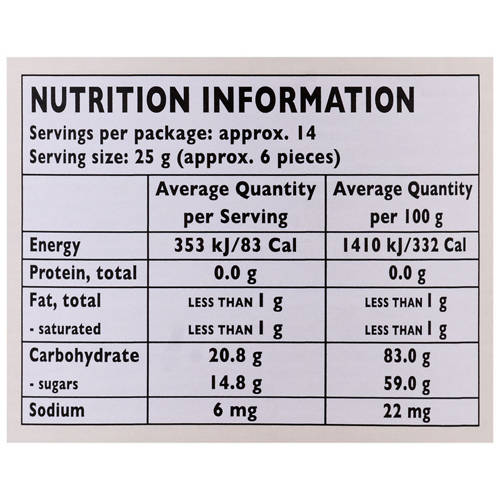 Nutrients 1, Fruity Wine Gums 340g