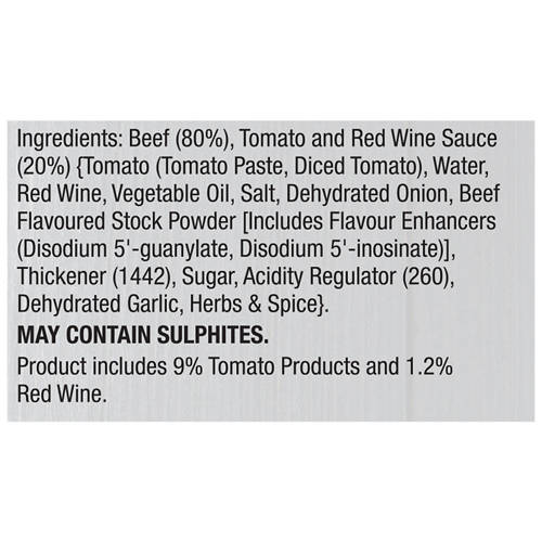 Ingredients 1, Slow Cooked Beef Cheeks 550g