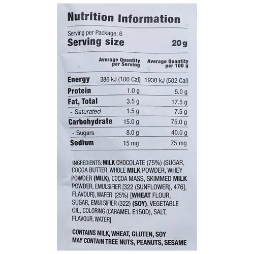 Nutrients 1, Mini Dark Chocolate Filled Waffle Cones 120g