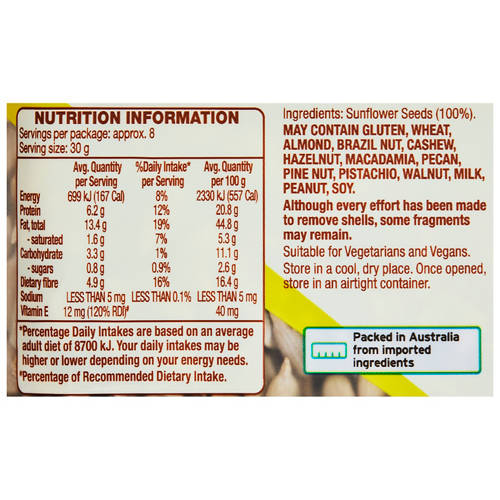 Nutrients 1, Sunflower Seeds 250g