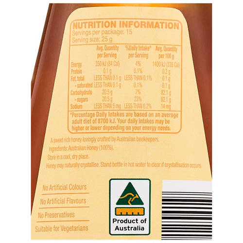 Nutrients 1, 100% Australian Honey Twist & Squeeze 375g