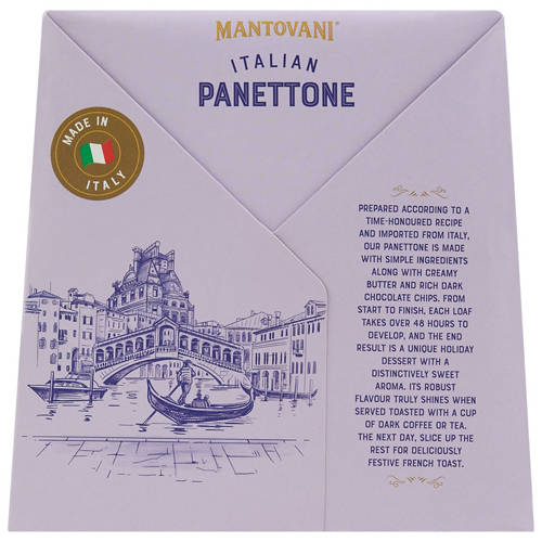 Front shot 3, Choc Chip Panettone 750g