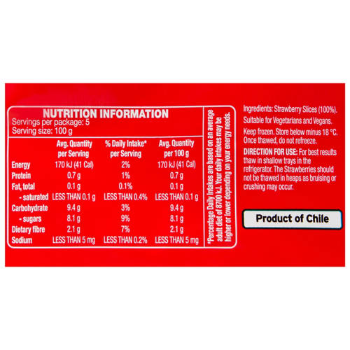 Nutrients 1, Strawberries 500g