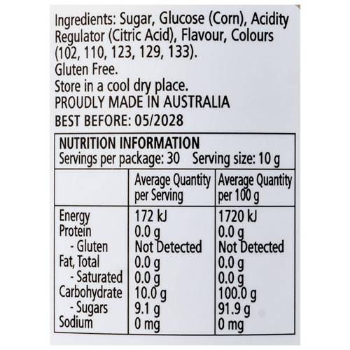 Ingredients 1, Assorted Fruit Candy 300g