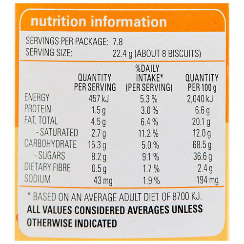 Nutrients 1, Malt TeeVee Biscuits 175g