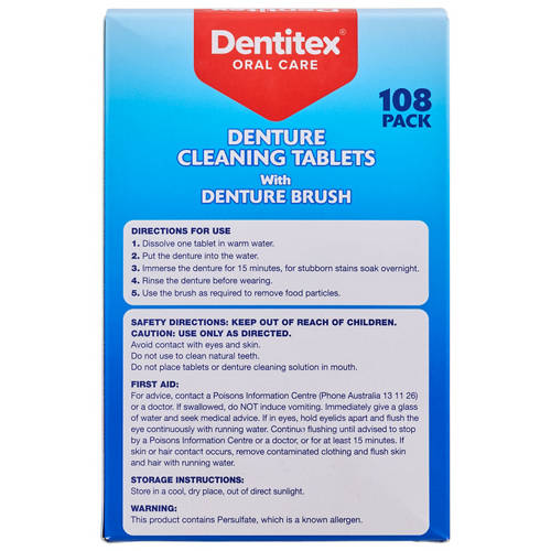Front shot 3, Denture Cleaning Tablets with Denture Brush