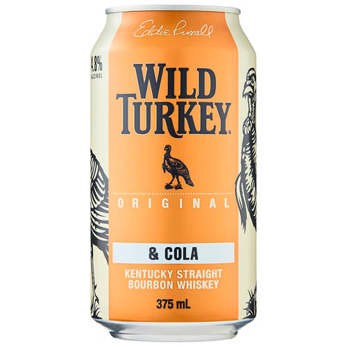 Front shot 3, Bourbon and Cola Cans 4 Pack 375ml