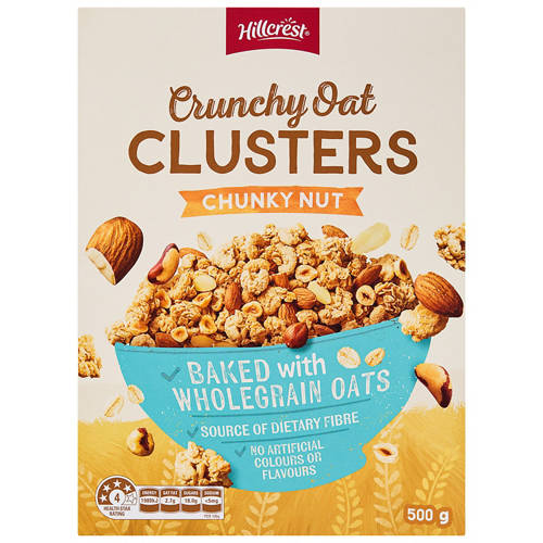 Front shot 2, Crunchy Oat Clusters 500g