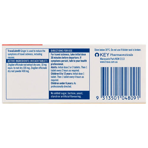 Front shot 3, Ginger Tablets 30 Pack