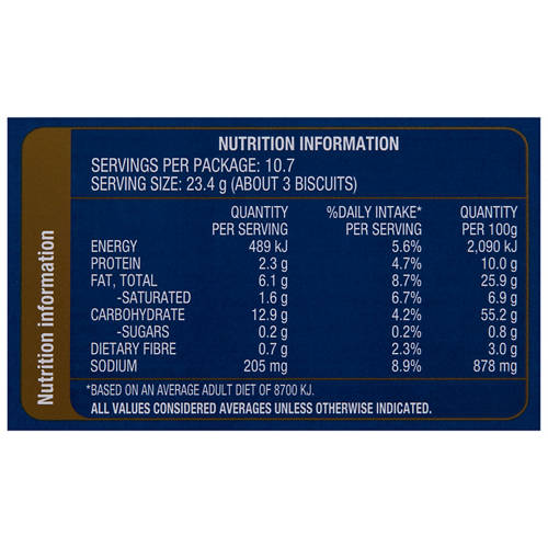 Nutrients 1, Cheds Crackers 250g