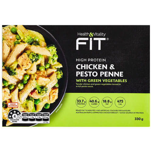 Front shot 2, Chicken & Pesto Penne with Green Vegetables 330g
