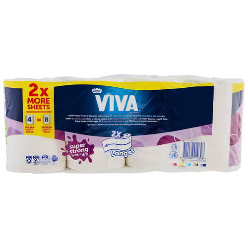 Front shot 3, Paper Towel Double Length 4 Pack