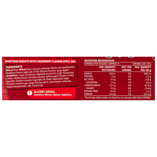 Ingredients 1, Raspberry Biscuit 140g