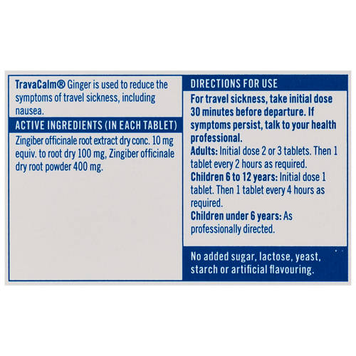 Ingredients 1, Ginger Tablets 30 Pack