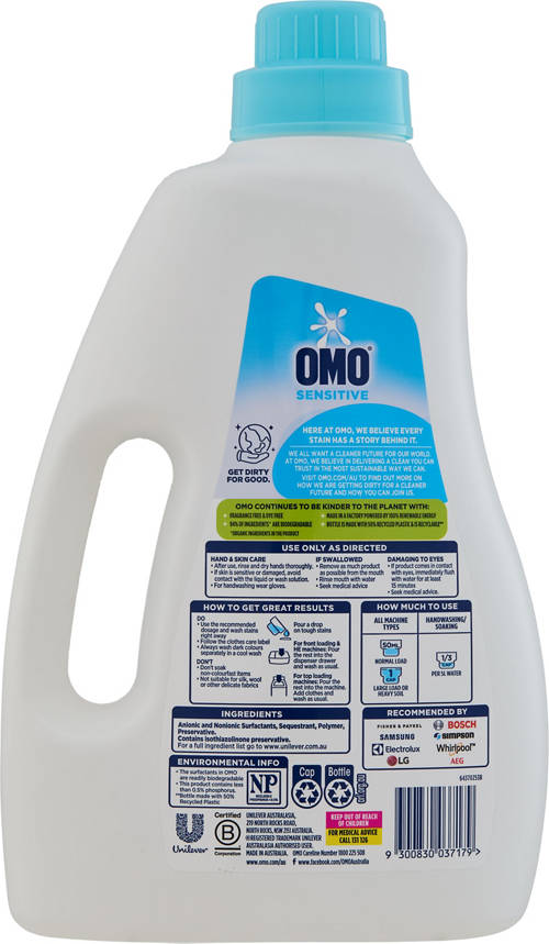 Front shot 2, Laundry Liquid Sensitive 2L