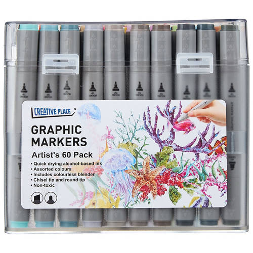 Front shot 2, Graphic Markers 60 Pack