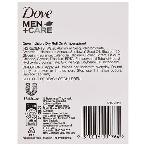 Front shot 4, Advanced Care 72 Hr Roll-On Deodorant for Men or Women 2 x 50ml