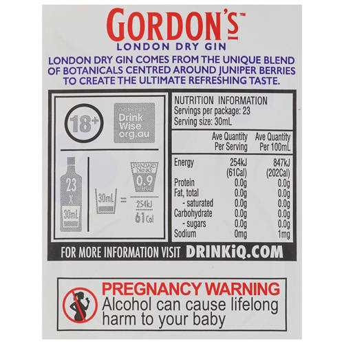 Nutrients 1, Gin 700ml