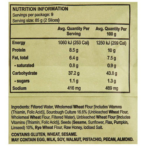 Nutrients 1, Seedy Wholewheat Sourdough 765g