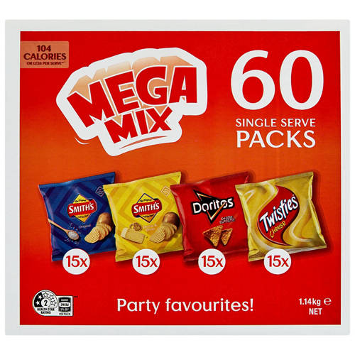 Front shot 3, Mega Mix Chips 60 Pack 1.14kg