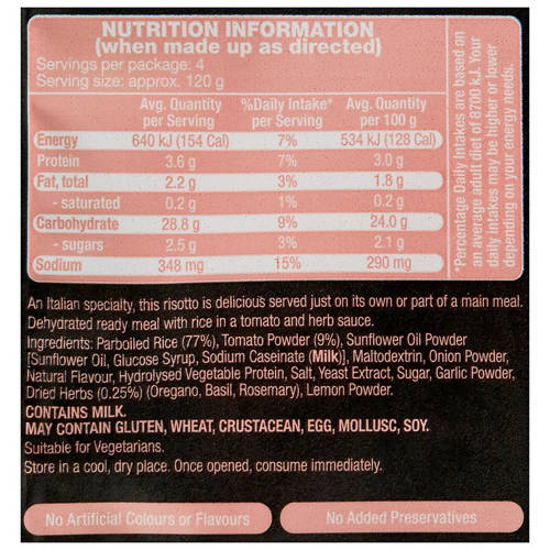 Nutrients 1, Tomato Herb Risotto 170g